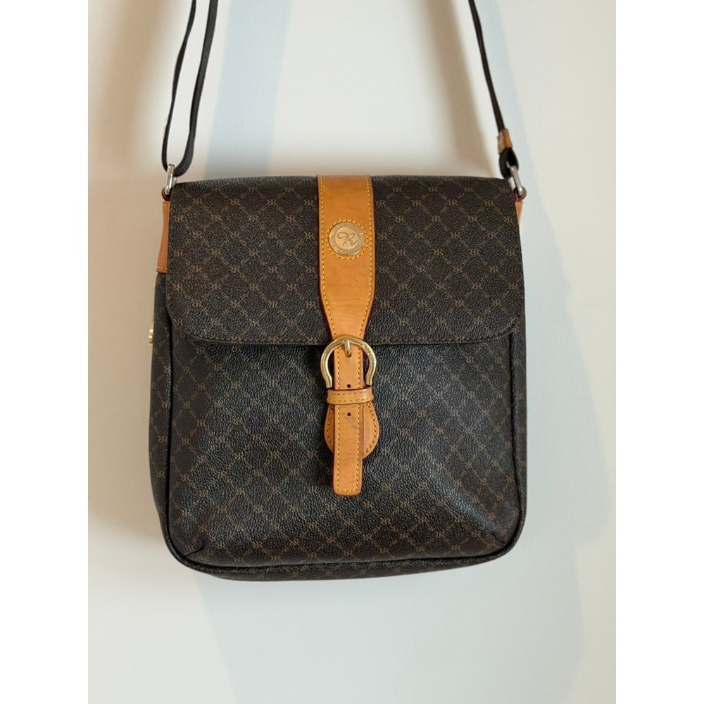 Rioni Signature Brown Top Buckle Shoulder or Crossbody "Miley" Bag